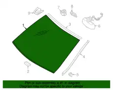 Windshield ! \15 MB GLK 250 2.1L L4 204 670 66 00