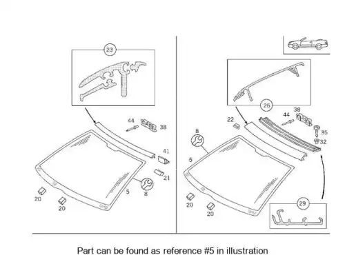 Windshield ! \MB 208 671 00 00