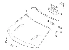 Windshield ! \96>03 MB E 320 3.2L V6 210 671 03 00