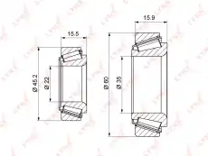 к-кт подшипника ступицы пер.!\ MB W124 2.3-2.5D/W202-W210 <03 WB-1083 LYNXAUTO