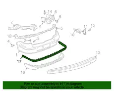 МОЛДИНГ ЗАДНЕГО БАМПЕРА VAG 1J5807423AGRU