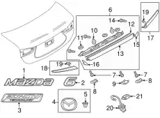 НАКЛАДКА БАМПЕРА GHK1508F0C MAZDA