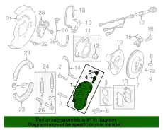 Суппорт тормозной VAG 7P6-615424D