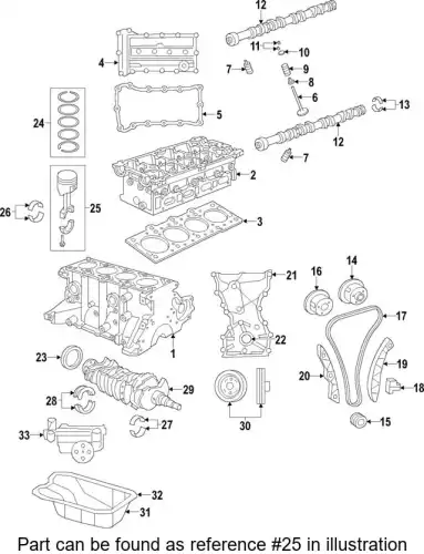 PISTON & PIN ASSY 1110B365 MITSUBISHI