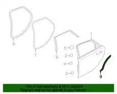 Уплотнитель двери JAGUAR T4A1233