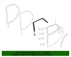 Уплотнитель двери JAGUAR T4A1248