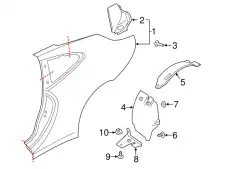 Подкрылок PORSCHE 99150450904