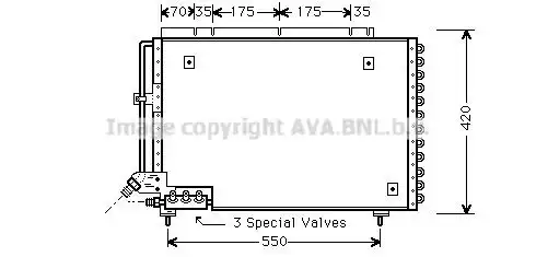 Радиатор кондиционера (конденсатор) AVA VO5082