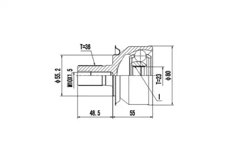 комплект ШРУСа DCV818203 DYNAMAX