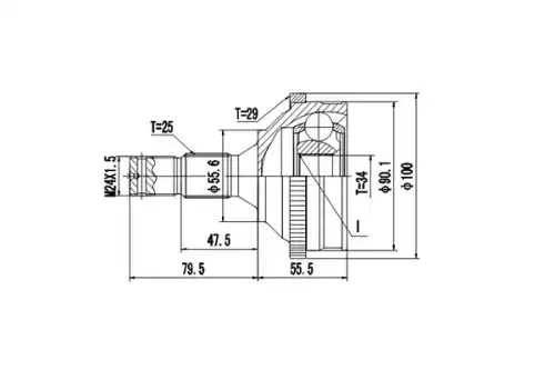 КОМПЛЕКТ ШРУСА DCV845005 DYNAMAX