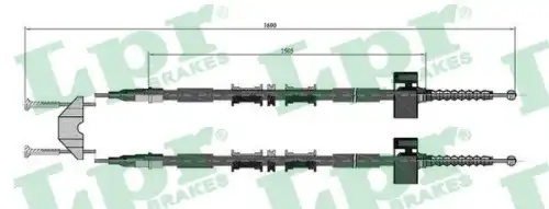 трос ручного тормоза C0594B LPR