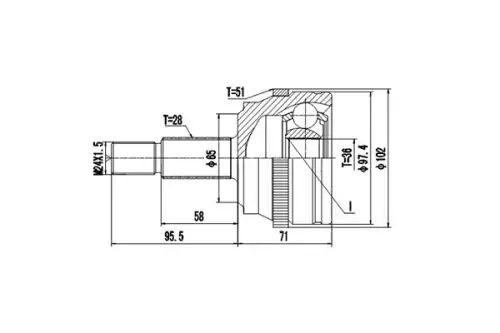  КОМПЛЕКТ ШРУСА DCV844026 DYNAMAX
