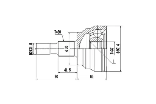комплект ШРУСа DCV805007 DYNAMAX