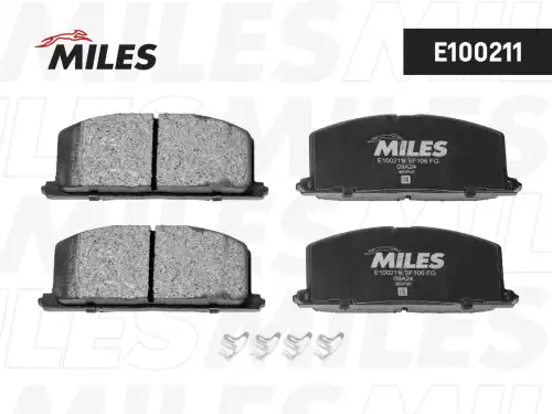 Тормозные колодки дисковые передняя ось MILES E100211