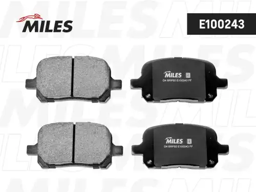 Тормозные колодки дисковые передняя ось MILES E100243