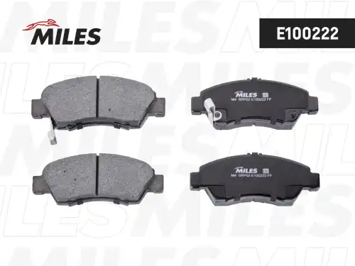 Тормозные колодки дисковые передняя ось MILES E100222