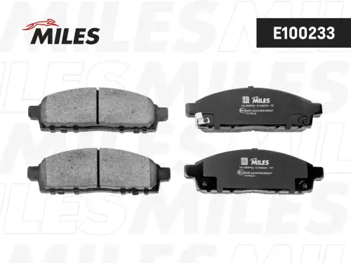 Тормозные колодки дисковые передняя ось MILES E100233