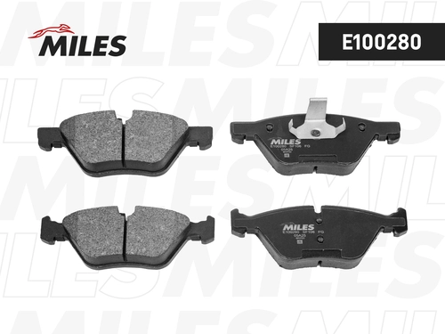 Тормозные колодки дисковые передняя ось MILES E100280