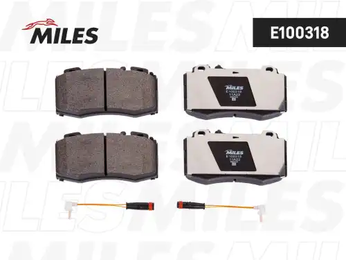 Тормозные колодки дисковые передняя ось MILES E100318
