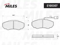 Тормозные колодки дисковые передняя ось MILES E100307