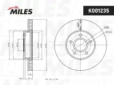 Тормозной диск MILES K001235