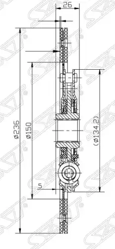 Диск сцепления SAT ST-XL135C