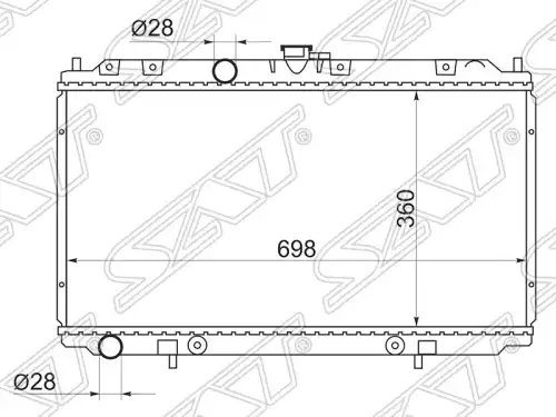 Радиатор системы охлаждения двигателя SAT NS0001-16-1