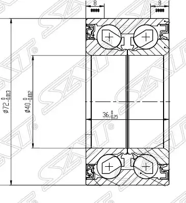 ПОДШИПНИК СТУПИЦЫ ST4344054G02 (SAT)