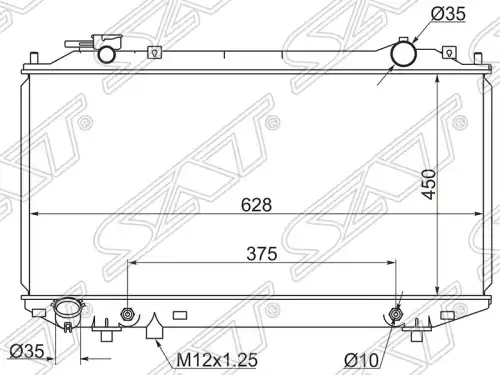 Радиатор системы охлаждения двигателя SAT MZ0010-AT