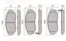 B11-03-055 ТОРМОЗНЫЕ КОЛОДКИ UBS