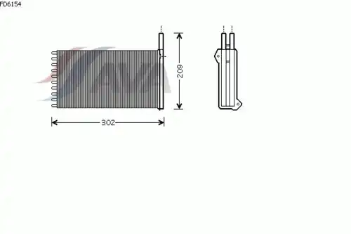 Радиатор печки AVA FD6154