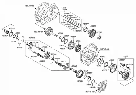 планетарная передача акпп 457103B800 HYUNDAI