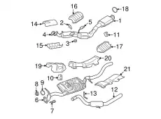 E9TZ5E241A Прокладка системы выпуска SOHC 4.6 V8 FORD