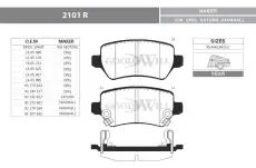Тормозные колодки дисковые GOODWILL 2101R