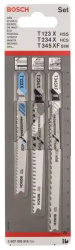 BOSCH 2.607.010.515 3 ЛОБЗИКОВЫЕ ПИЛКИ SET PROGRESSOR