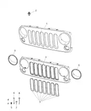 Решетка радиатора CHRYSLER 68240419AB