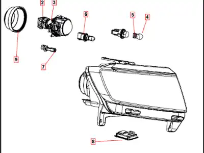 Фара CHRYSLER 55079408AK