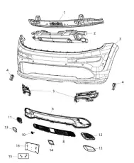 Бампер передний 68214332AA CHRYSLER