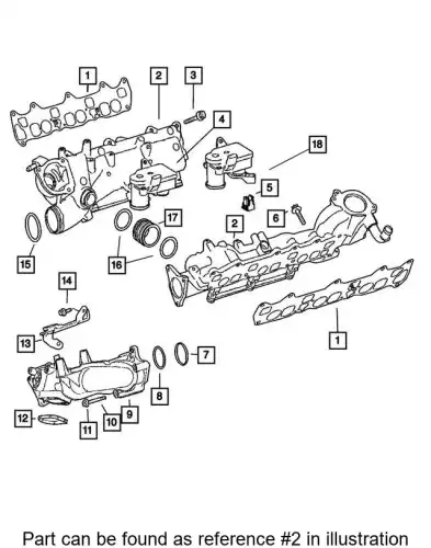 КОЛЛЕКТОР ВПУСКНОЙ 68064296AA CHRYSLER