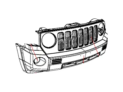 БАМПЕР 68021312AA CHRYSLER
