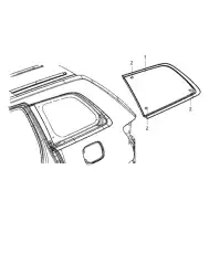 Стекло боковое зад.лев. 68213835AB CHRYSLER