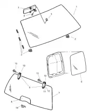 СТЕКЛО ЗАДНЕЕ БОК. 55360054AD CHRYSLER
