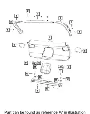 Обивка двери пятой 5LS74DX9AF CHRYSLER