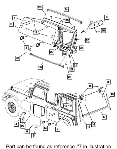 Стекло левое 68054707AA CHRYSLER