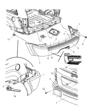  05179427AA НАКЛАДКА БАМПЕРА CHRYSLER