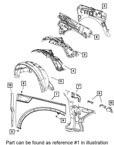 Крыло CHRYSLER 68039359AA
