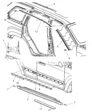 МОЛДИНГ ДВЕРИ WH05 55156849AE CHRYSLER