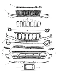  НИЖНЯЯ ЧАСТЬ ПЕРЕДНЕГО БАМПЕРА 68109863AA CHRYSLER