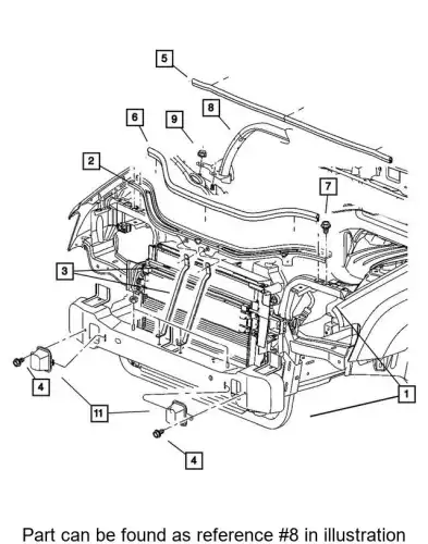 ОПОРА РАДИАТОРА 55396886AC CHRYSLER