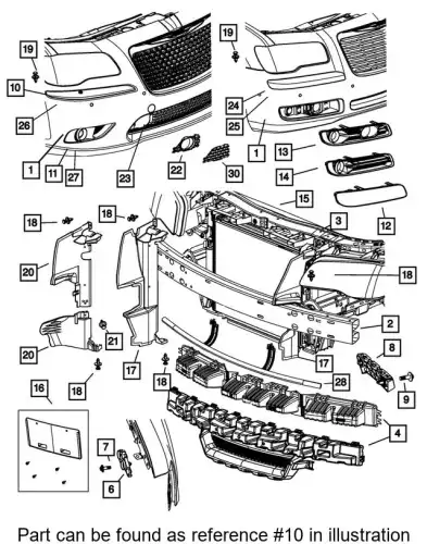 НАКЛАДКА БАМПЕРА 68146904AA CHRYSLER